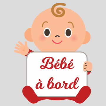 Sticker bébé à bord personnalisé avec le prénom de votre enfant