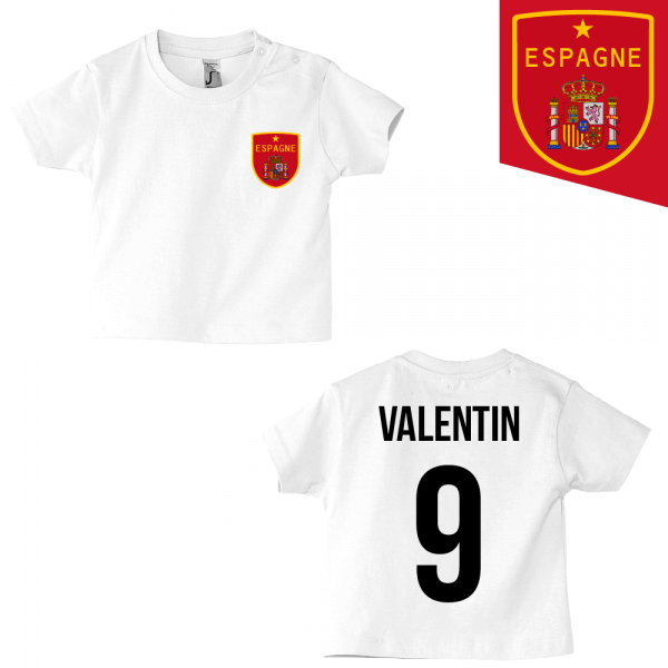 Tee-shirt foot Espagne blanc