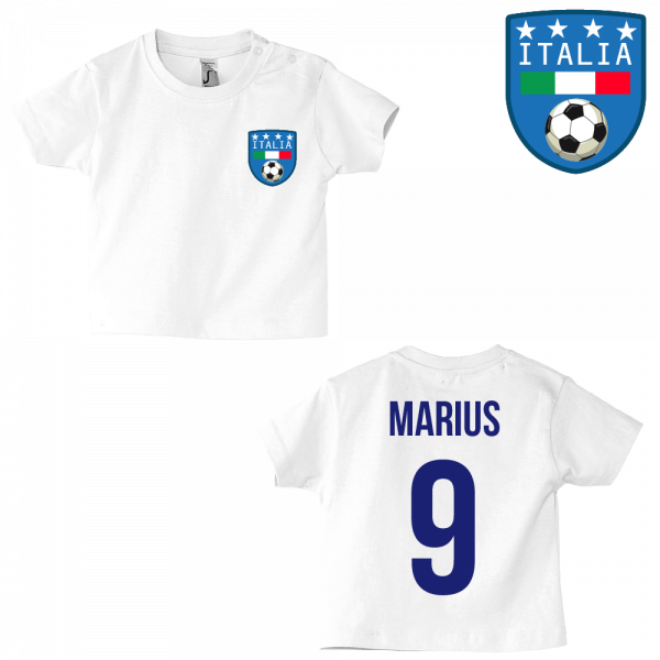 T-shirt original logo Italie blanc