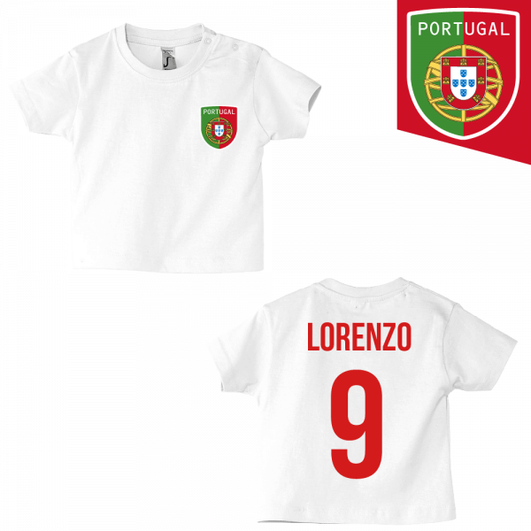 t-shirt enfant Portugal blanc