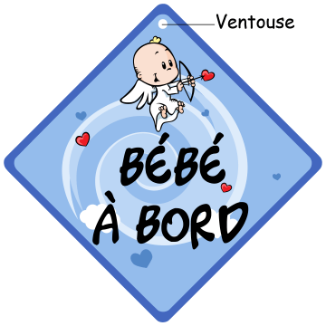 Bébé à bord signalétique avec ventouse