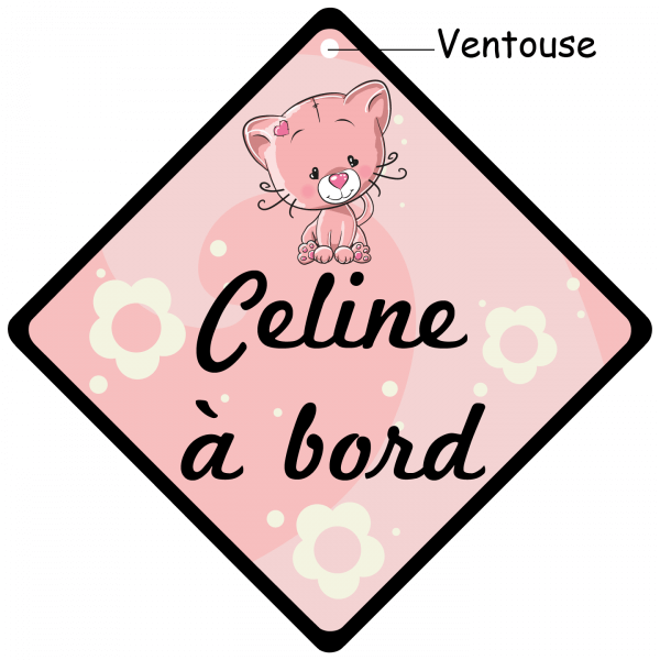 jolie pancarte bébé à bord personnalisable