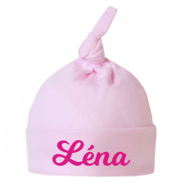 bonnet de naissance personnalisé pour fille