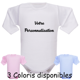 Body bébé personnalisable manches longues