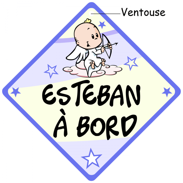 bébé à bord avec prènom