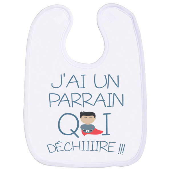 Une bavette 100 % drôle pour faire rire parrain !