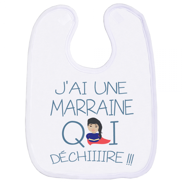 Un bavoir bébé qui va faire sourire marraine !