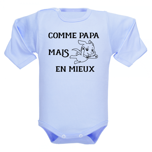 body manches longues comme papa en mieux