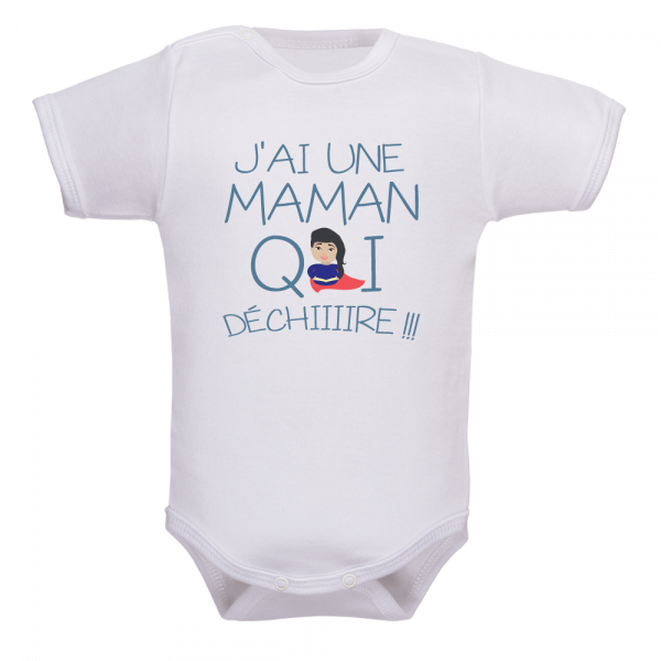 Un body top tendance où bébé balance sur maman !