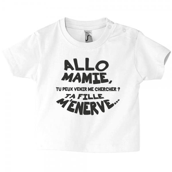 T-shirt bébé où mamie et maman sont de la partie !