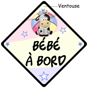 Grossiste signalétique Bébé à bord avec ventouse