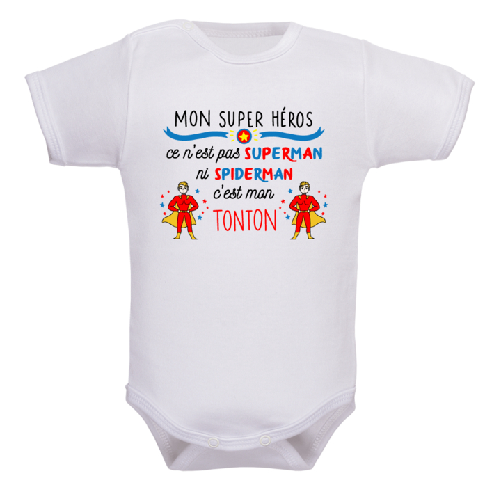 Body bébé tonton héros, le super pouvoir de la douceur !