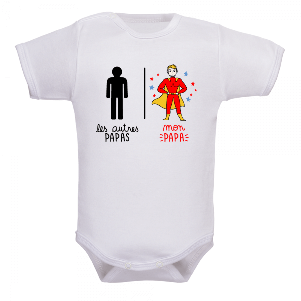 Body de naissance papa, version super héros