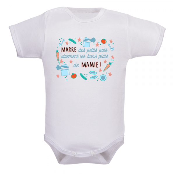 Body de naissance humour, les bons plats de mamie