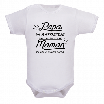 Body bébé humour pour apprendre à papa à habiller bébé!