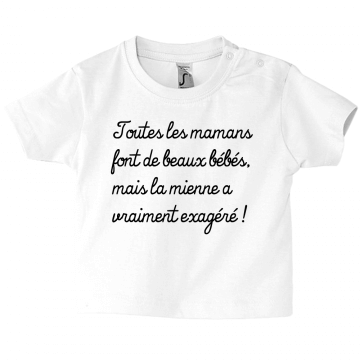 T-Shirt bébé Photo et Texte personnalisé