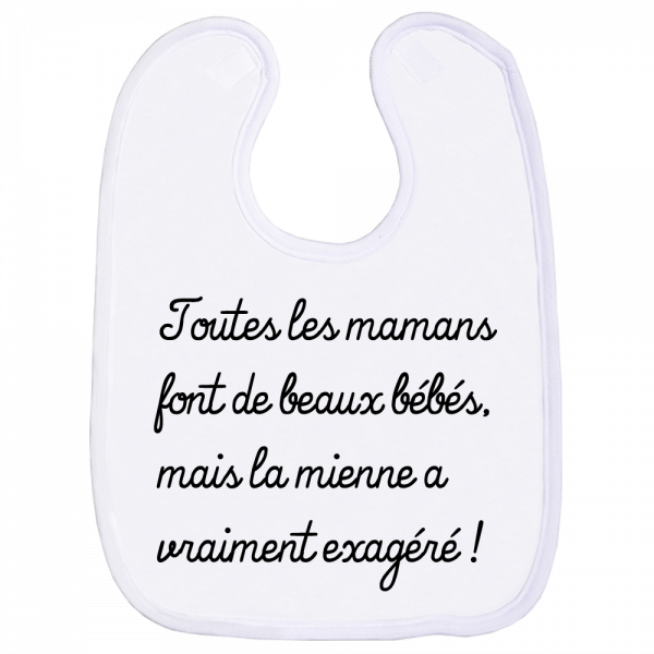 Bavoir bébé personnalisé - Je pleure pas - je commande mon dîner - Rose  rose - Sevira Kids