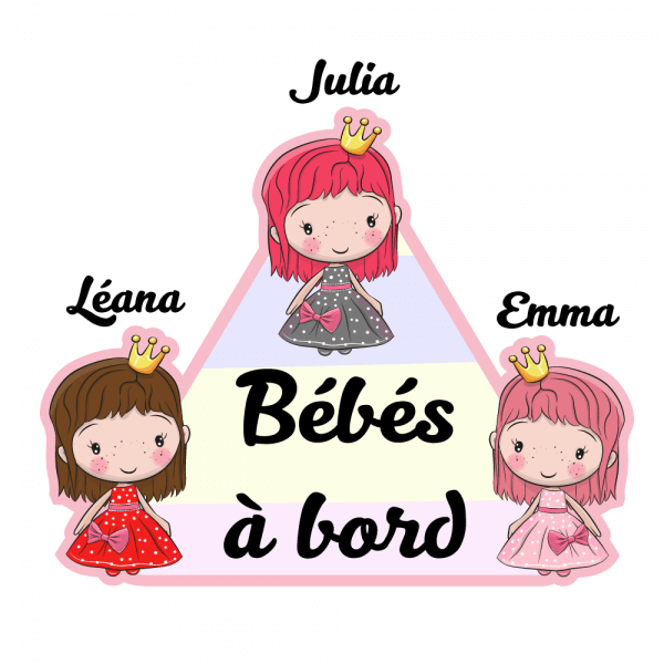 Bébé à bord spécial trio !