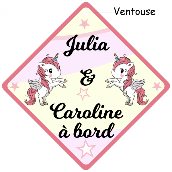 Sticker Licorne Duo