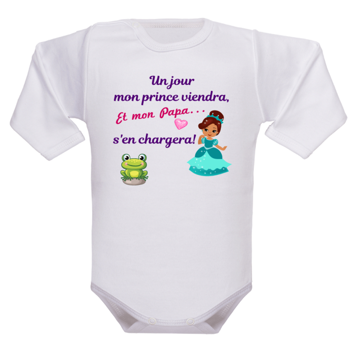 Body bébé on ne touche pas à la princesse de papa