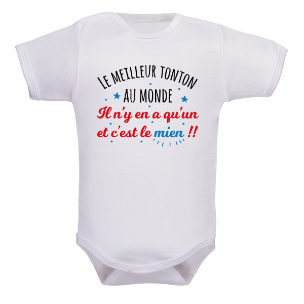 Un body bébé avec message pour tonton