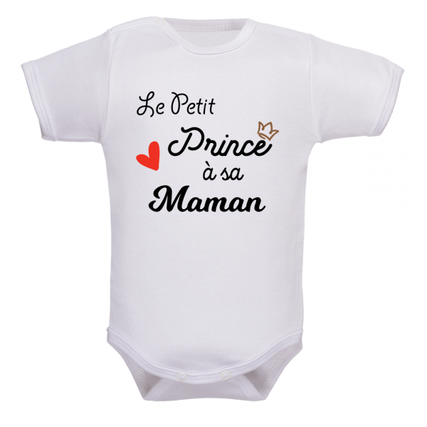 Body bébé personnalisé avec prénom de l'enfant: petit prince de maman