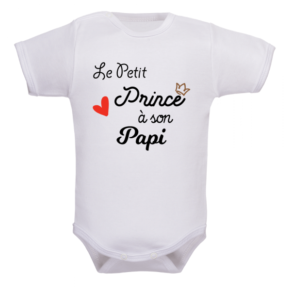 Le body bébé « le petit prince à son papi »