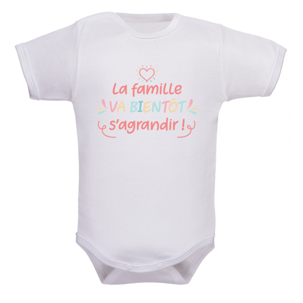 Body bébé "La famille va bientôt s'agrandir !"
