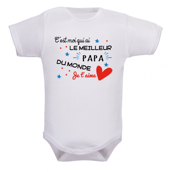 Le body bébé avec un message pour papa