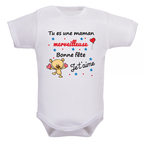 Un joli body bébé pour la fête des mères