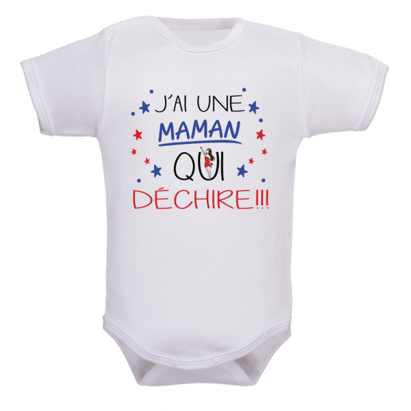 Un body bébé avec un message pour maman