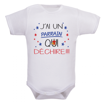 Body bébé "J'ai un parrain qui déchire !!!"