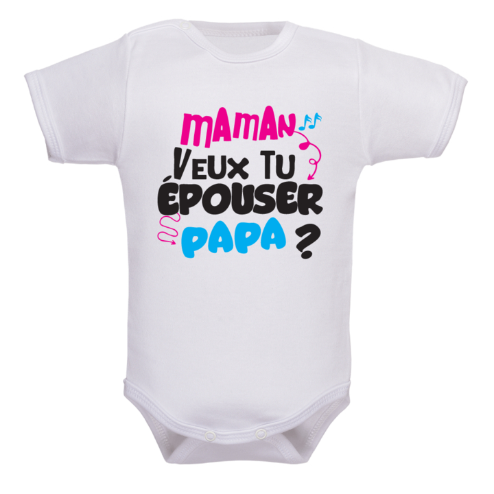 Body demande en mariage : surprenez-la avec le body message de bébé !