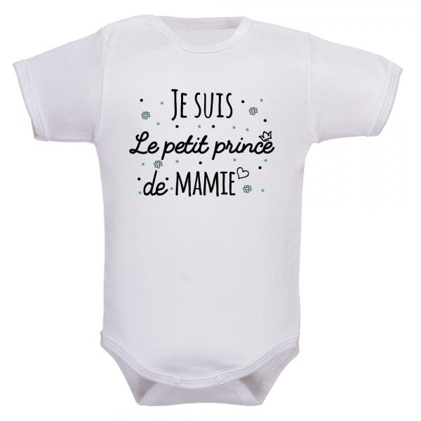 Vêtement bébé garçon à message « Le petit prince de … »