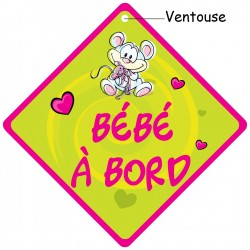 Sticker Bébé à bord. Symbole d'un bébé dans un siège d'