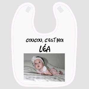 bavoir bébé photo et texte 