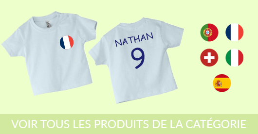 t-shirt bébé foot