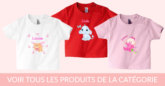 t-shirt bébé fille prénom