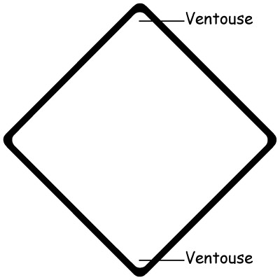 Pancarte à bordure noire unie