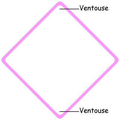 Pancarte à bordure rose unie